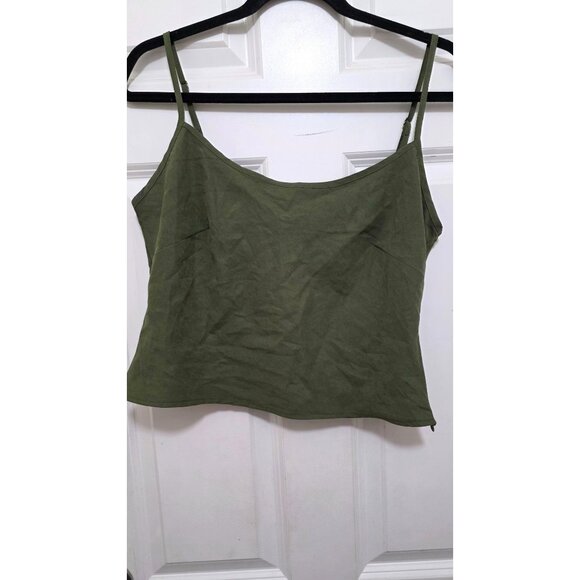 Princess Polly Olive Green Adjustable Strap Tank Top Size 12 AU / 8 US - Picture 2 of 7